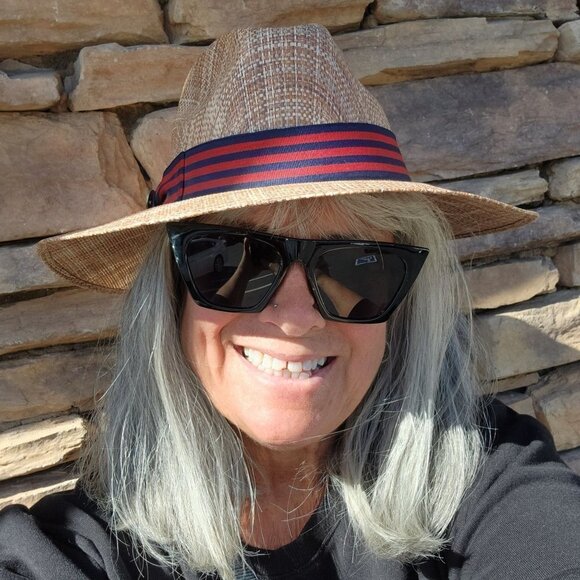 Bellinte Hard Straw Ribbon Embellished Made In Mexico Panama Hat Size S/M - Picture 3 of 6